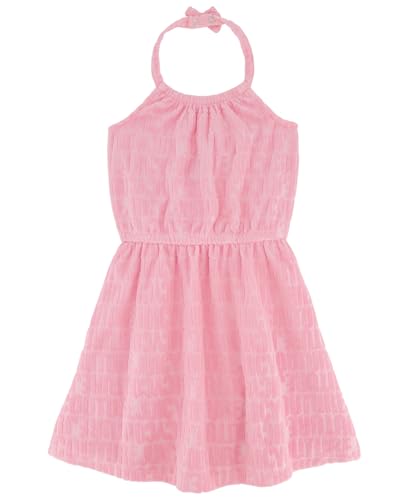 Vestido casual niña de algodón rosa y cómodo vestido de diario