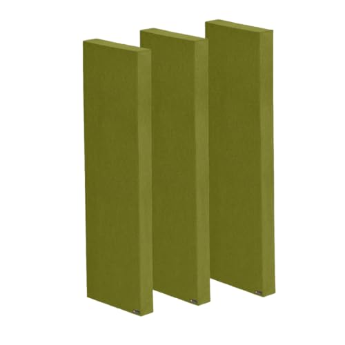 Image of Timber Acoustics | X14 Control Absorption Panels | Rockwool | German Pine | Room Acoustics & Soundproofing | 1' x 4' x 3 inch [Set of 3] NRC > 0.90 (Green)