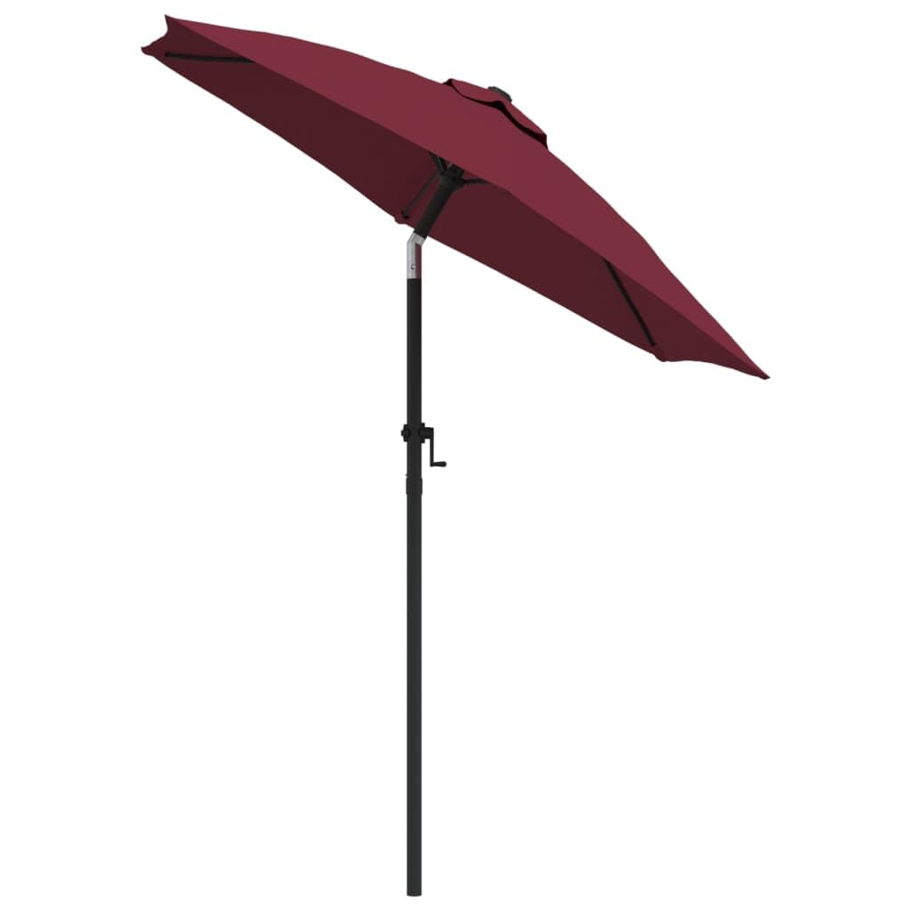 Parasol przeciwsłoneczny, piaskowo-biały, 200 x 224 cm, aluminiowy, uchylny, z drążkiem z wytrzymałego aluminium i 6 metalowymi żebrami, pokrowiec z poliestru, odporny na działanie promieni UV i