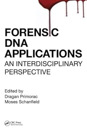 Forensic Dna Applications: An Interdisciplinary Perspective