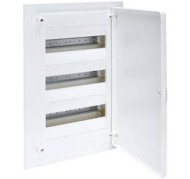 porte opaque - pour coffret hager vega encastré - 3 rangées - 36 moludes - hager vf312pr