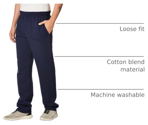 Fruit of the Loom Men's Fleece Sweatpants, Navy, Small - image 3
