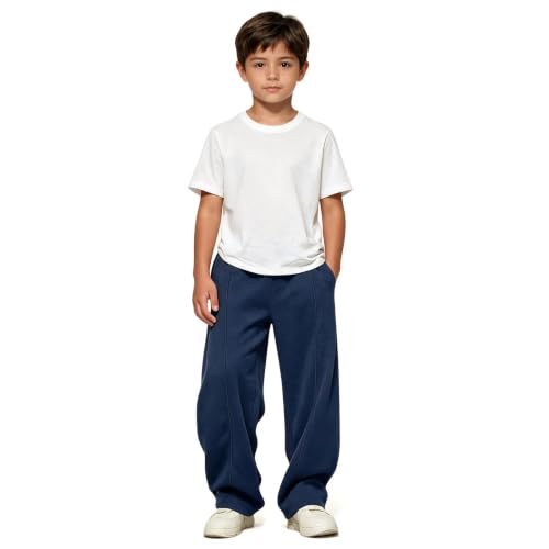 Boys Baggy Sweatpants Casual Fleece Straight Leg Sweat Pants With Pockets - image 4