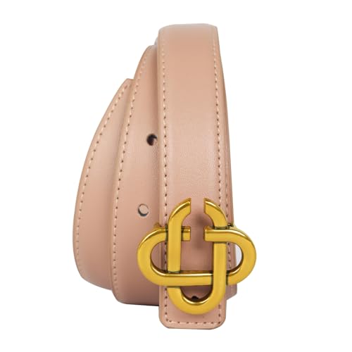 Image of Aurolran Women's Leather Belt with Buckle - Ideal for Dresses, Jeans, and Coats
