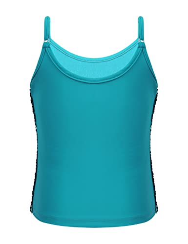 CHICTRY Canotta da Danza Moderna Paillettes Top