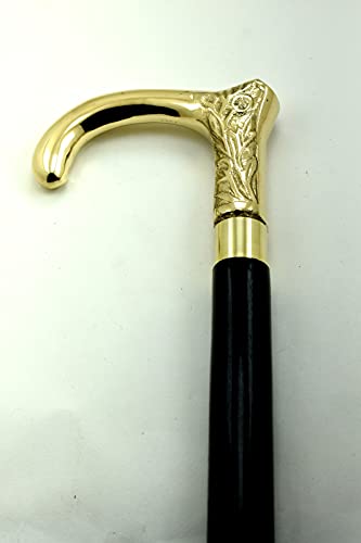Canne en bois et laiton 94 cm pour retrouver l'équilibre et marcher avec fierté et style