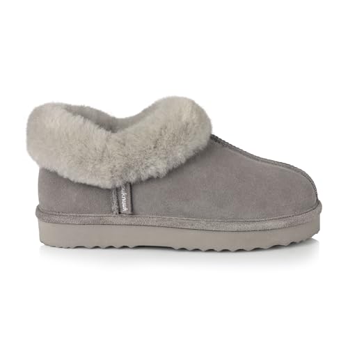 Nuknuuk Willow Women's Shearling Slippers - Comfy Indoor/Outdoor Scuff Slippers with Memory Foam/Anti-Slip Outsole (Grey, US Footwear Size System, Adult, Women, Numeric, Medium, 7) by Nuknuuk - Image 3