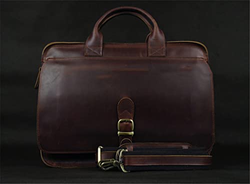 Luxury Genuine Leather Men Briefcase Laptop Bag Portfolio Business Bag Briefcase Document Office Bag2
