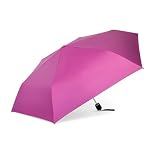 ShedRain Super-Slim Compact Travel Umbrella, UPF 50+ UV Block, Deep Orchid