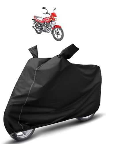 Image of Auto Hub Waterproof Bike Cover Compatible with Bajaj Platina 100 Dustproof, UV Protection Two Wheeler Bike Platina 100 Cover - Black
