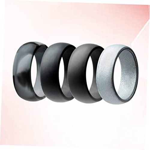 Set de 4 anillos de silicona para parejas gris camuflado miniatura 3