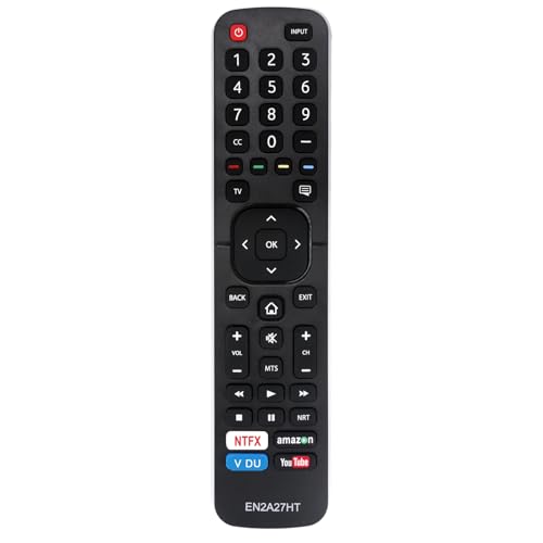 New EN2A27HT Replace Remote fit for HISENSE SMART TV 32H5D 39H5D 40H5D 43H5D 43H6D 50H5D 55H5D 50H6D 55H6D 60DU6070 65H6D 50DU6070 55DU6070 H5 Series H6 Series 4K UHD HDR Smart TV 2017 Model