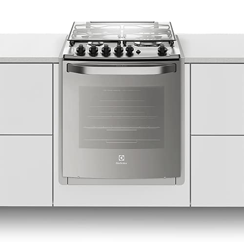 Fogão 4 Bocas Electrolux Prata Automático com Grill e Tripla Chama (56EXT) Bivolt
