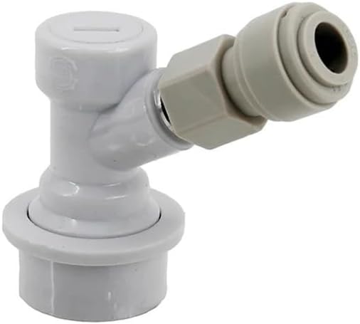 Ball Lock Gas & Beer Keg Disconnect with 8/9.5mm Push In Fitting Homebrew Draft Beer Corny Style Ball Lock Keg Dispenser(BEER 8mm)