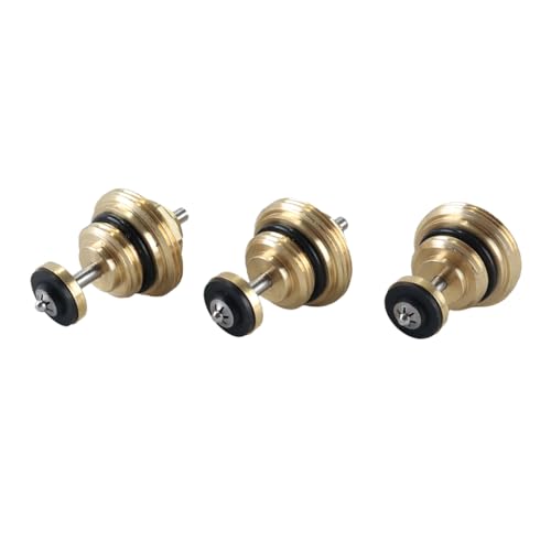 Gutol 3-Pack G1/2 Valve Insert – Brass Return Bolt for UFH Actuator, Underfloor Heating Manifold & Circuit Distributor