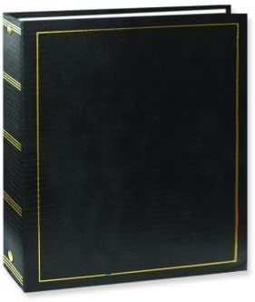 Magnetic 3-Ring Photo Album with 100 Pages, Holds 5" x 7" Photos, Green Color
