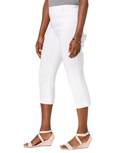 Petite Rivet-Detail Tummy Control Capri Pants3