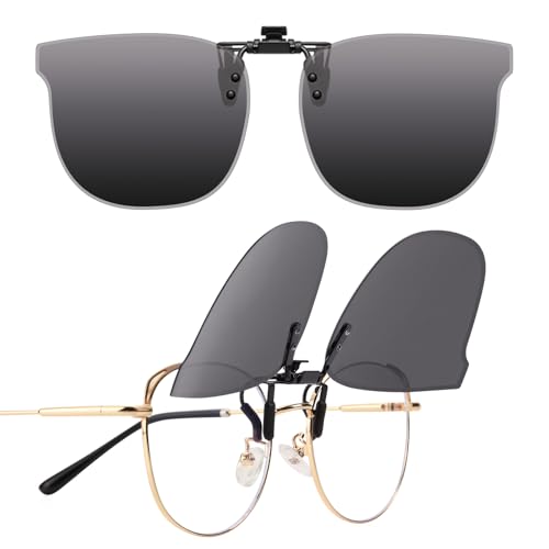LUFF Clip-On Lunettes de soleil polarisées Cat-Eye pour hommes et femmes | Protection UV400,...