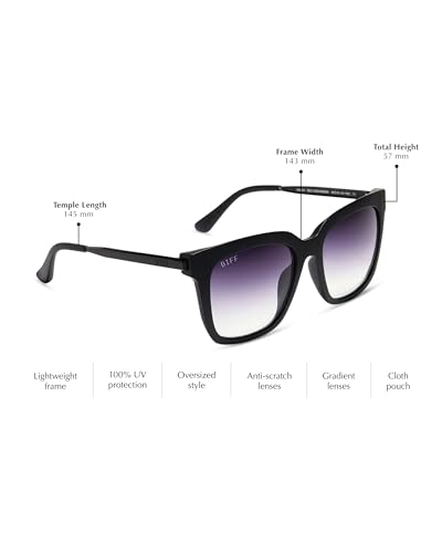 DIFF oversized lightweight square sunglasses for women, Hailey4