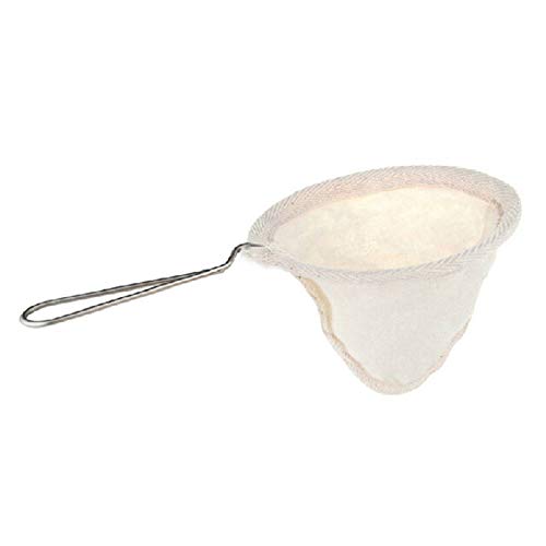 VALUEU Filtro del colador del té del café del calcetín del paño de la manija del Acero Inoxidable Cover