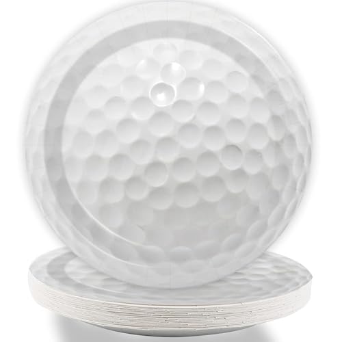 Image of gisgfim 48 PCS Golf Paper Plates Birthday Party Supplies Disposable Golf Dessert Plates Sports Favors Decorations for Boy Baby Shower