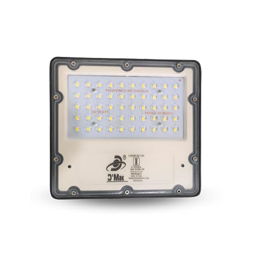 Image of D'Mak 50W Lens Led Flood Light - Ip65 Waterproof Led Lights with 120 Wide Beam-Led Lamp Lights for Yard,Showroom,Shop, Factory,Garden, Playground & Home (50Watt, Pack of 2)