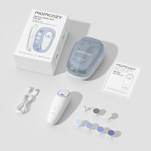 Momcozy Elektrische Nagelfeile Baby, Blau – Ansicht 6
