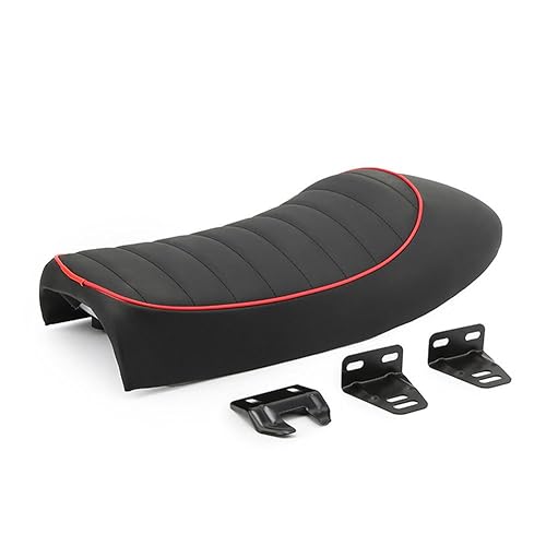 Asiento motocicleta personalizado de 53 cm estilo plano retro cojín corto suave 2