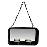  Gusta Wand Teelichthalter + Spiegel 18X10X6.5 cm Metall/Schwarz