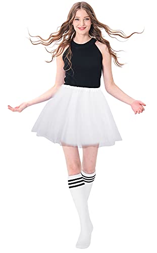 Tutu blanc de ballerine pour fêtes d'anniversaire et spectacles de danse