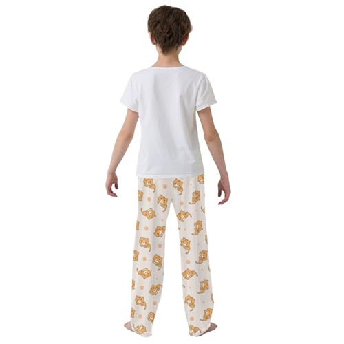 Boys' Pants Cute Orange Cats Kitten Long Bottoms Jogger Pants Elastic Waist Trousers with Pockets S-XL3