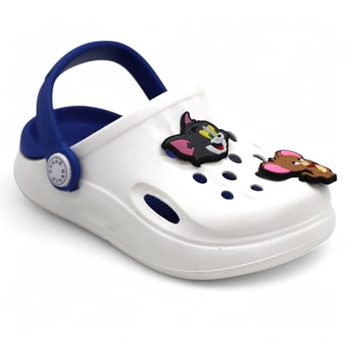 Image of SVAAR x Tom & Jerry Slingback Clog Shoes for Boys & Girls || Indoor & Outdoor Sandals Clogs for Kids with 4 Tom & Jerry Charms