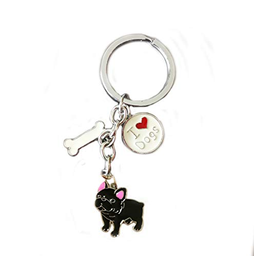 Dog Keychain,Lovely Dog Key-ring Portable Metal Keychain Keyring ...
