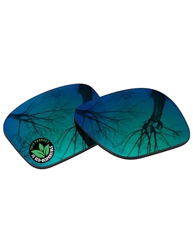 Raydi Polycarbonate Replacement Lenses for Ray-Ban Justin RB4165 55mm Square Sunglasses - Emerald Green Mirror - Polarized2