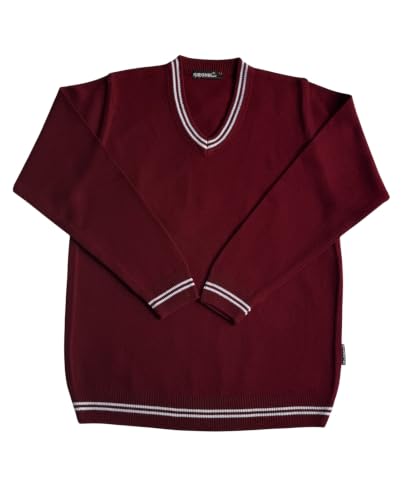 Image of Boy's School Uniform Lining Full Sleeves Sweater - Daffodil