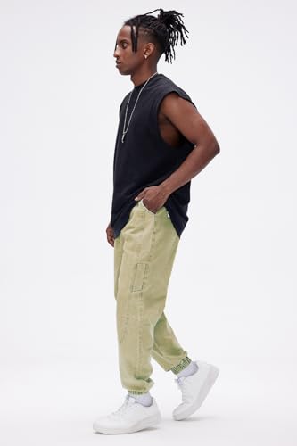 Heyfanee Men's Drop Crotch Jogger Jeans3