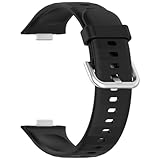 Micteney Watch Band Compatible with HUAWEI Watch Fit 3, Soft Silicone Replacement Band/Strap for HUAWEI Watch Fit 3 (Black)