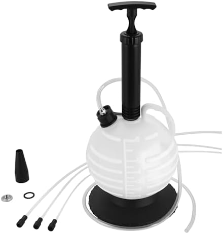 6L Manual Vacuum Oil Extractor Pump, Fluid Extractor Pump with 1 Hose and 3 Long Hard Tubes for Automotive, Marine, and Multi-Purpose Fluid Changes