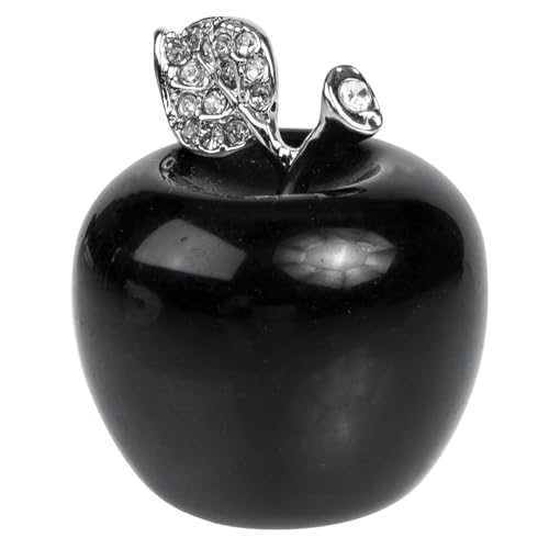 Toddmomy Ornement en Cristal Pomme Noir en Alliage, Décoration Festive pour Table ou Cheminée, Sculpture Élégante pour Garçon et Filles et Amis