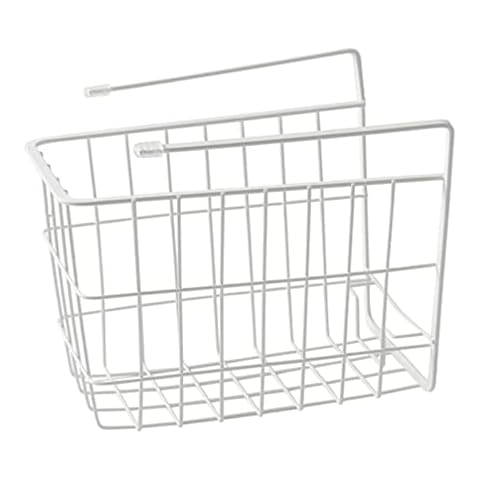 Tomaibaby Under Shelf Basket Pantry Organization And Storage Baskets Bookshelf Wire Hanging Baskets Shelves For Under Cabinet Storage (White) Cover