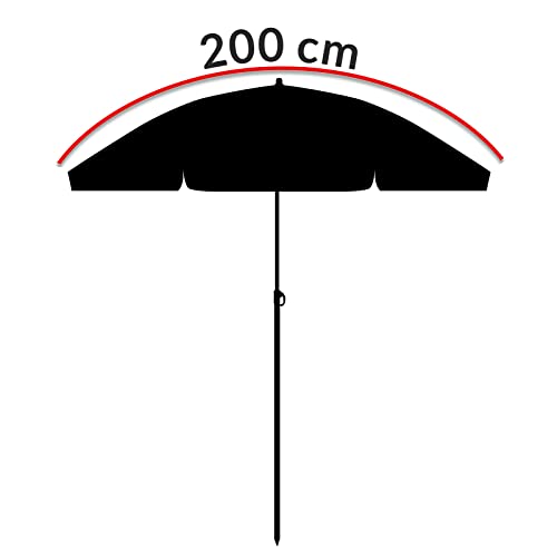 Kingsleeve Parasol, 180-200 cm, UV-bescherming 50+, kantelbaar, met grondpen en draagtas, waterafstotend, strandscherm… - Afbeelding 8