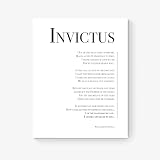 Invictus | I Am The Master Of My Fate | William Ernest Henley Quote | Inspirational and Motivational | Book Page | Novel | Literary Home Decor | Living Room | Art Print (11x14)