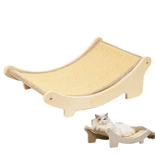 Cama rascadora de sisal para gatos con superficie de descanso horizontal y formato alfombra 2