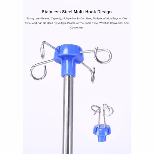 Support de perfusion mobile à hauteur réglable pour sac de liquide IV - 5