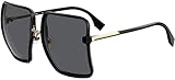 Designer Sunglasses Fendi PROMENEYE FF 0402/S BLACK/DARK GREY 59/19/140 Damen Sonnenbrillen