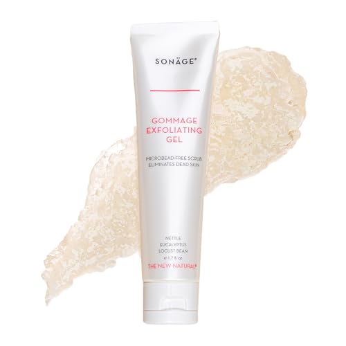 Sonage Gommage Exfoliating Gel | Gentle Face Scrub For All Skin Types | Non-Abrasive Dead Skin Cell Exfoliation