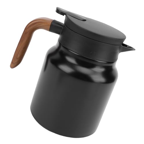Bewinner Teiera Isolata Sotto Vuoto in Acciaio Inossidabile da 1000 Ml con Filtro, Brocca Termica per Bevande Al caffè, Dispenser per Bevande Calde e Fredde a Doppia Parete per L'home (nero opaco)