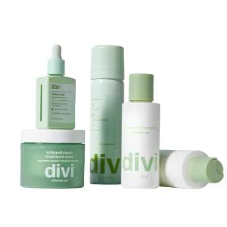 Divi Volumizing Hair Care Discovery Kit, Includes Travel Size Shampoo, Conditioner, 15ml Scalp Serum, Dry Shampoo, Whipped Mask, for Fine and Thinning Hair, Adds Volume, Lift, and Bounce, 5 Piece Set