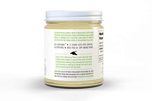 Fatworks, Premium Usda Goose Fat 2 Pack, Ultimate Cooking Oil For Gourmet Frying And Baking, Whole30 Approved, Keto, Paleo, 2 Pack – 7.5 Oz. Jars #TOP1