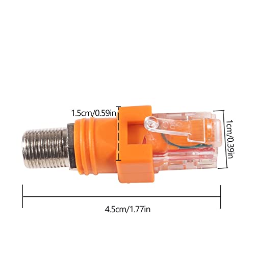 Adaptador convertidor RF a RJ45, pack de 6 piezas miniatura 3